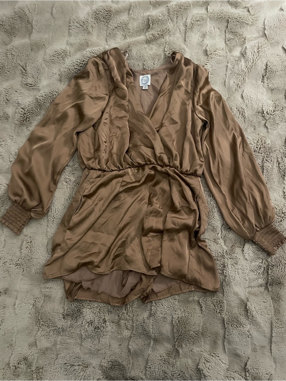 Brown Satin Romper